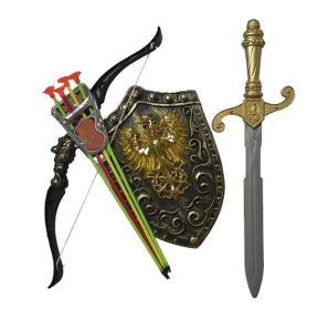 Kids Toy Children Bows Sword Shield Combination Set Simulation Archery,B