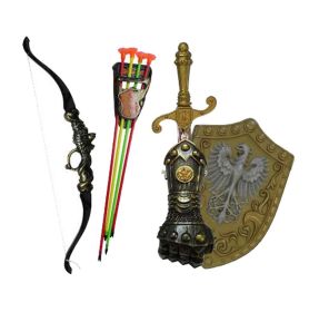 Kids Toy Children Bows Sword Shield Combination Set Simulation Archery,C