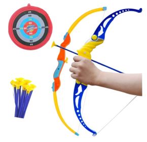 Archery Bow And Arrow Toy Set - Suction Cup Arrows,Target,and Quiver For Boys,F