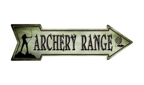 Archery Range Novelty Metal Arrow Sign A-265