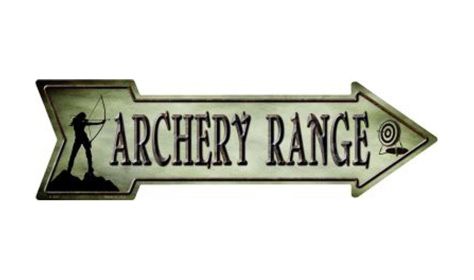 Archery Range Novelty Metal Arrow Sign A-265