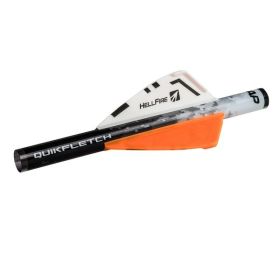 NAP Quikfletch 2in Hellfire  -6 Pack White/Orange/Orange